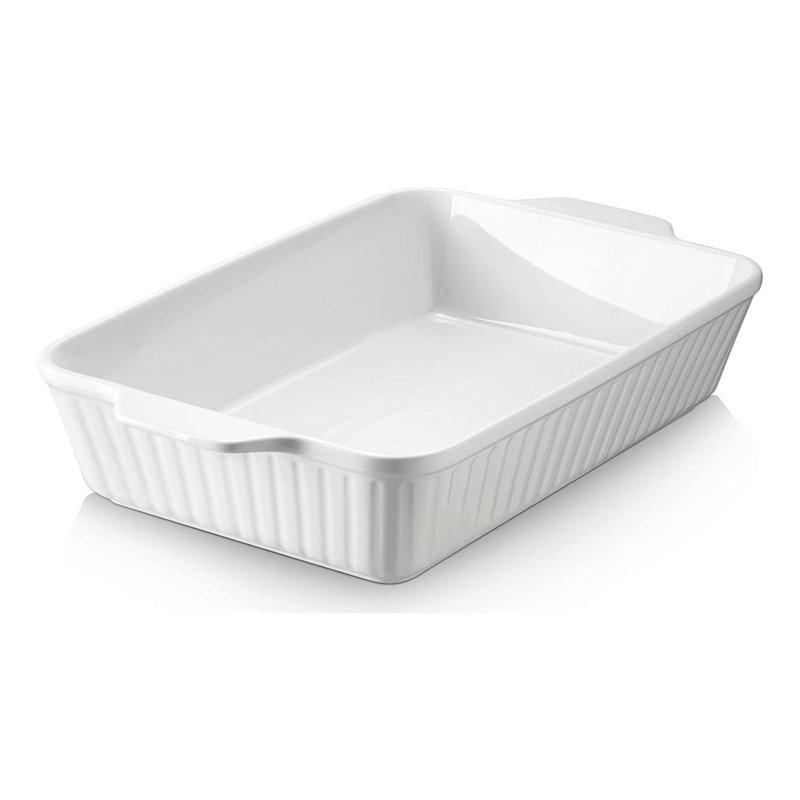 Co t Casserole Dish 9X13 Ceramic Baking Dish Large Lasagna Pan Deep For Oven 4.2 Quarts Baking Pan With Handles Oven Safe And Durable Bakeware For Lasagna Home Decor Gifts White Wayfair